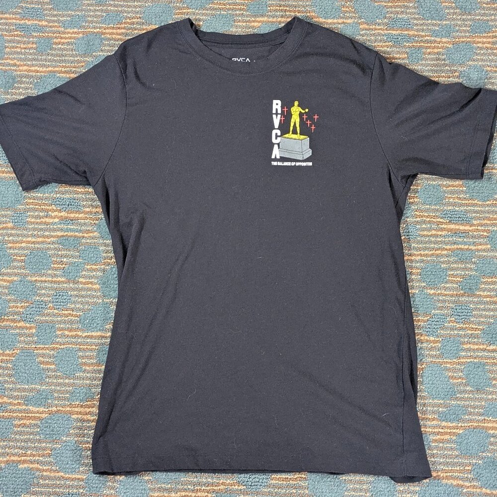 Men’s MEDIUM RVCA Black Balance of Opposites Graphic Tee Short Sleeve Shirt
